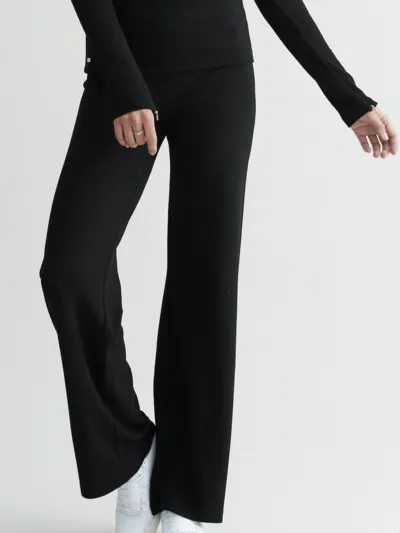 Forest soft structured flared pants - Midnight