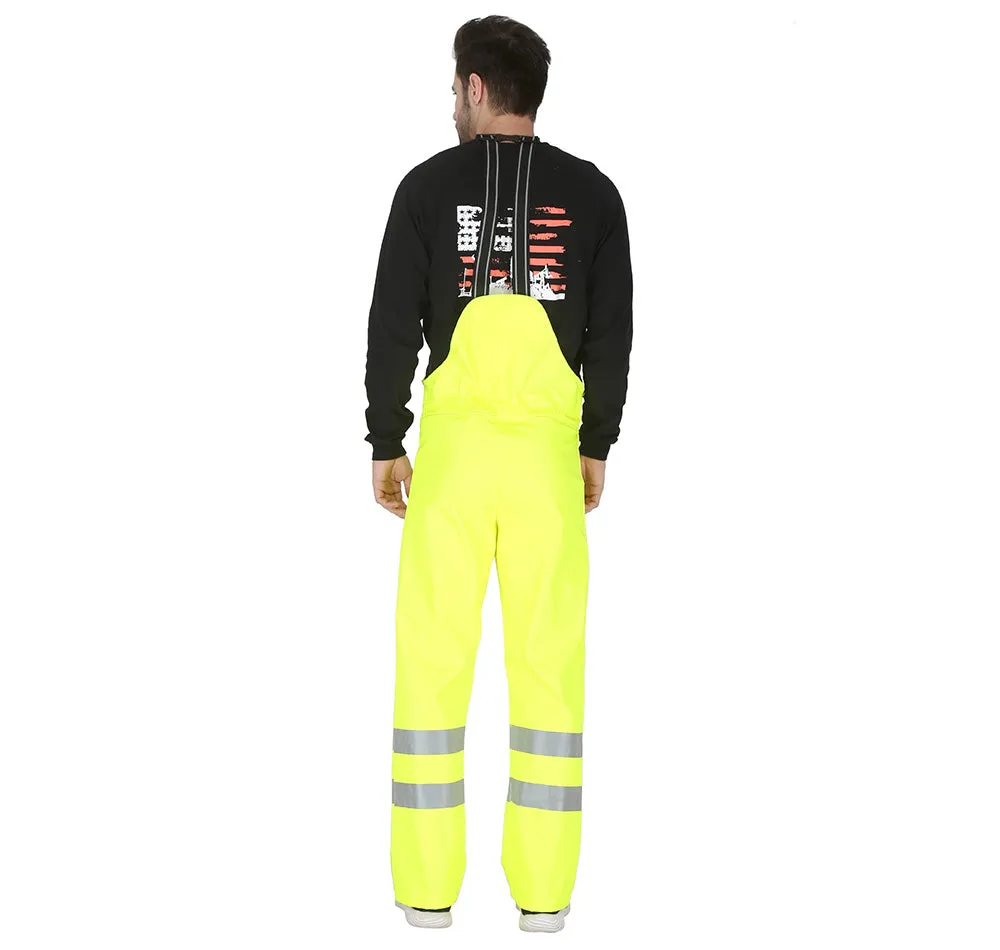 Forge Fr Men's Yellow Hi-Vis Rain Bib Overall