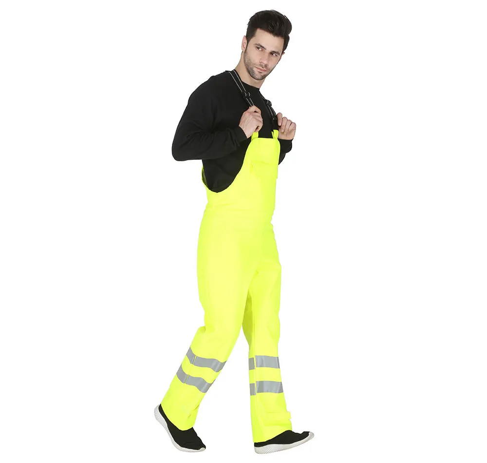 Forge Fr Men's Yellow Hi-Vis Rain Bib Overall