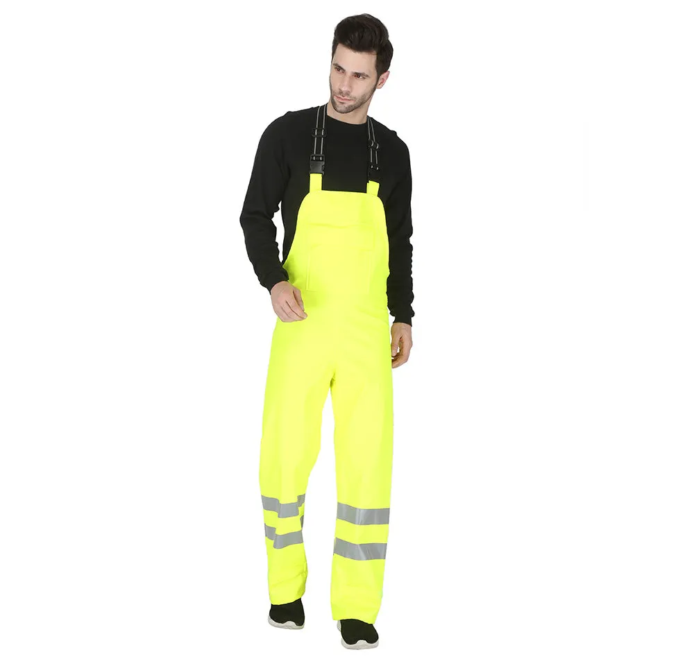 Forge Fr Men's Yellow Hi-Vis Rain Bib Overall