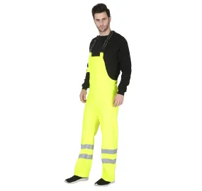 Forge Fr Men's Yellow Hi-Vis Rain Bib Overall