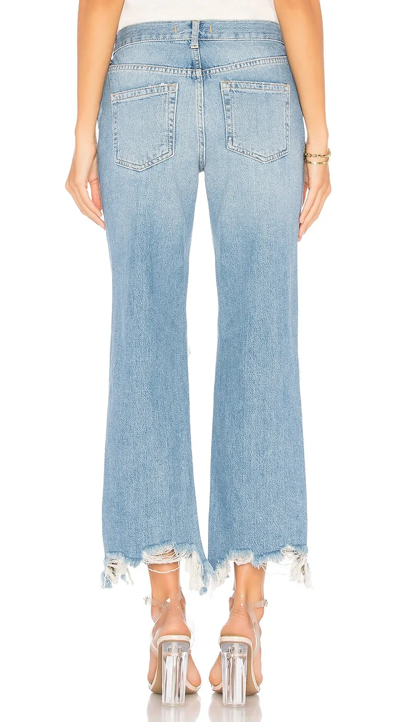 Free People Maggie Mid Rise Straight Leg