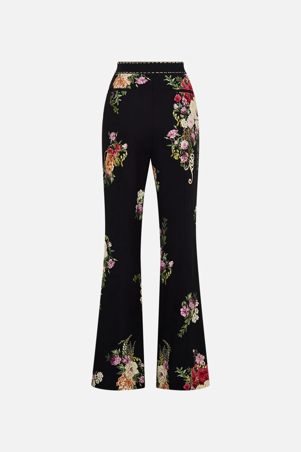 FULL LENGTH FLARED PANT ADORNED IN ALEXANDRIA