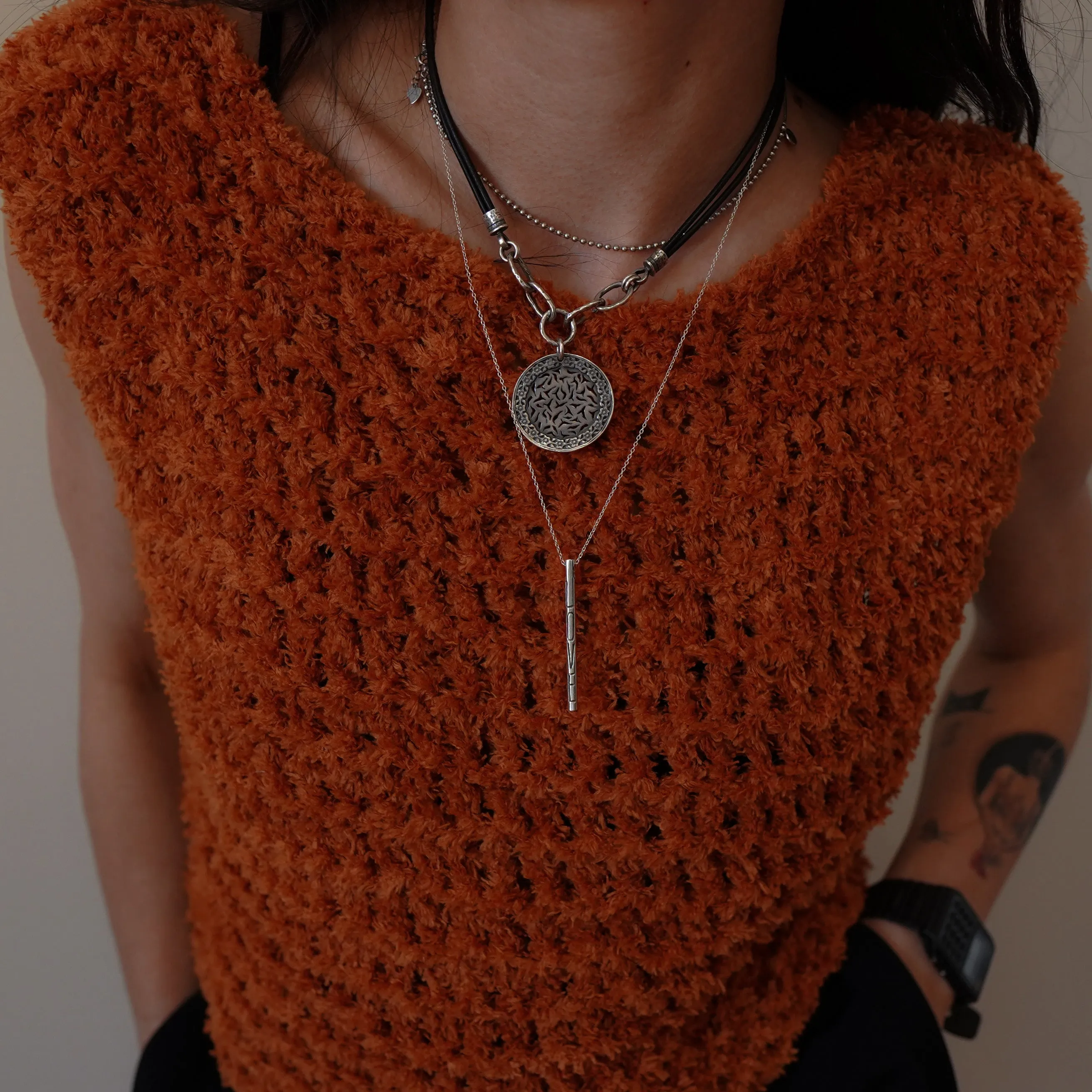 Fuzzy Copper Knitted Vest