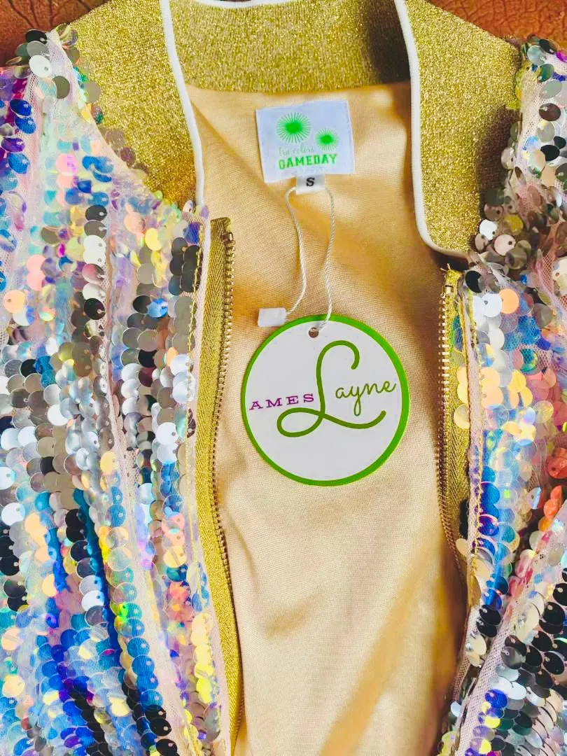 GIRLS JUST WANNA HAVE FUN SEQUIN JACKET