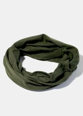 Green Multi-Use Face Covering Scarf