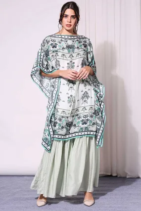 Green Printed Kaftan & Pants Co-Ord Set