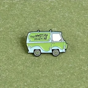 Green Van Cartoon Brooch  Fun Badge for Clothing Jewelry