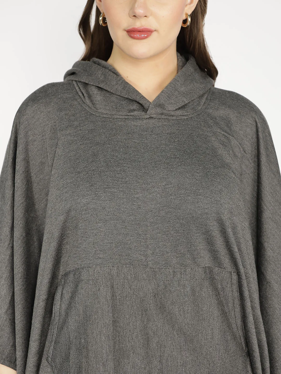 Grey Poncho Hoodie