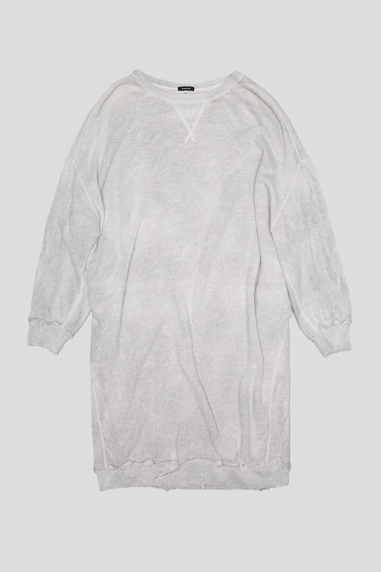 GRUNGE SWEATSHIRT DRESS - HEATHER GREY