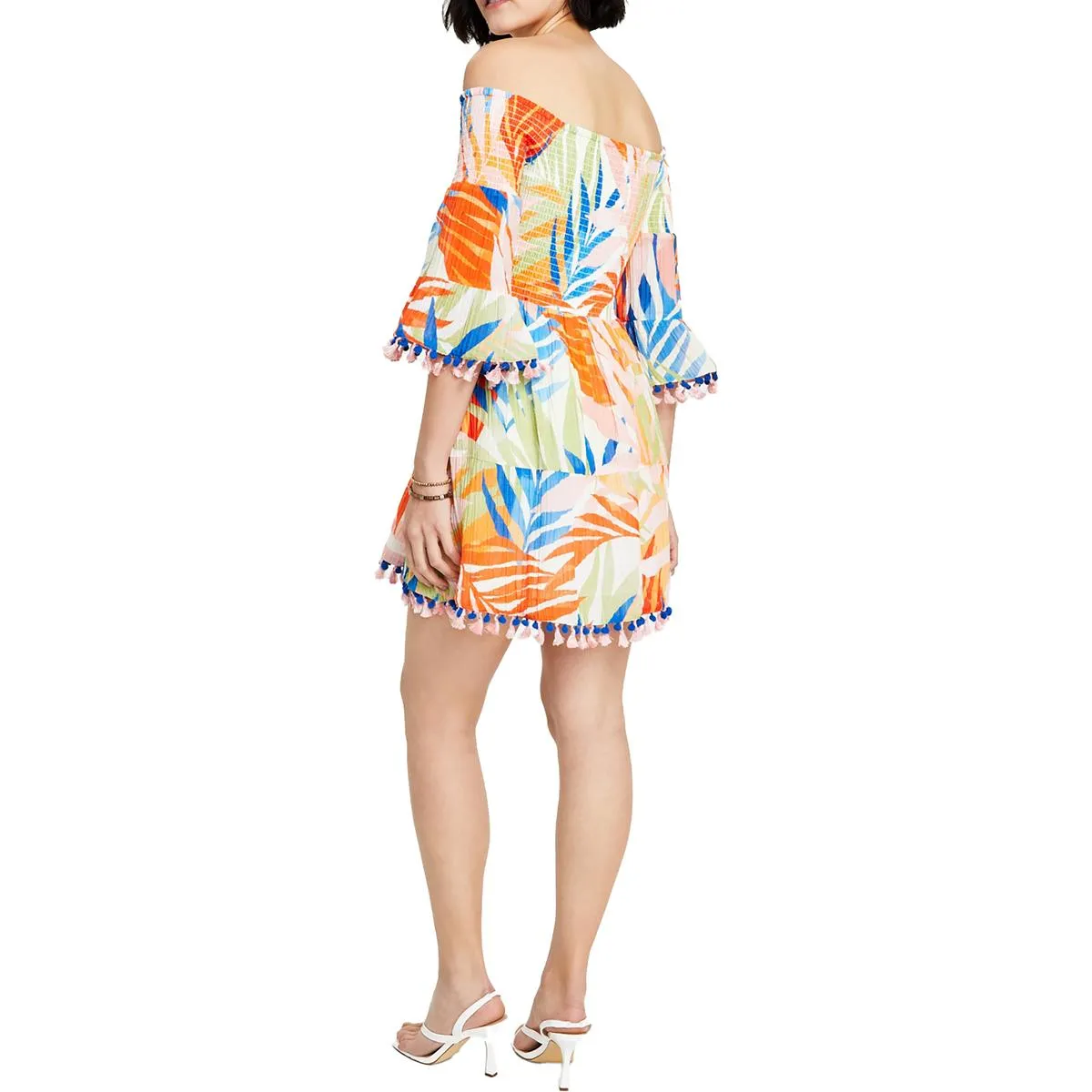 Guess Womens Summer Tropical Print Sundress