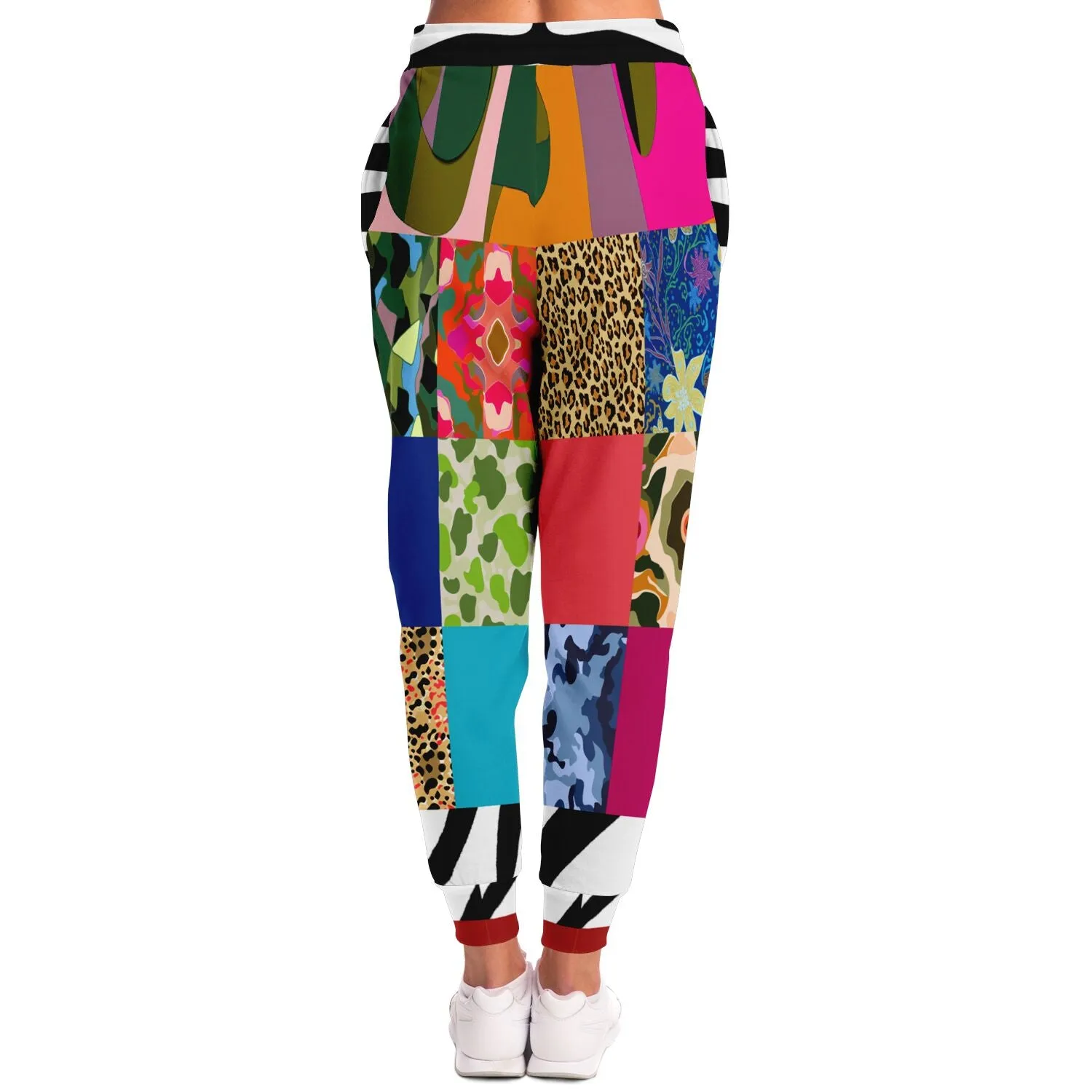 Gypsy Cheetah Multicolor Patchwork Eco-Poly Unisex Joggers