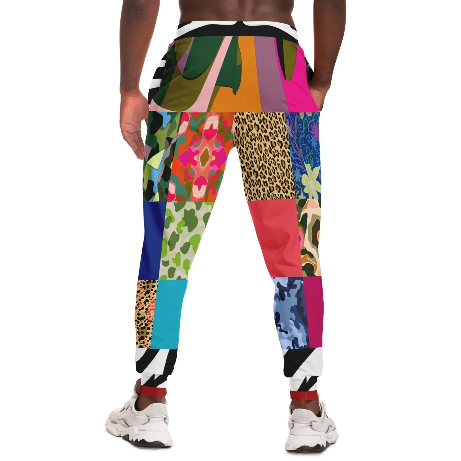 Gypsy Cheetah Multicolor Patchwork Eco-Poly Unisex Joggers