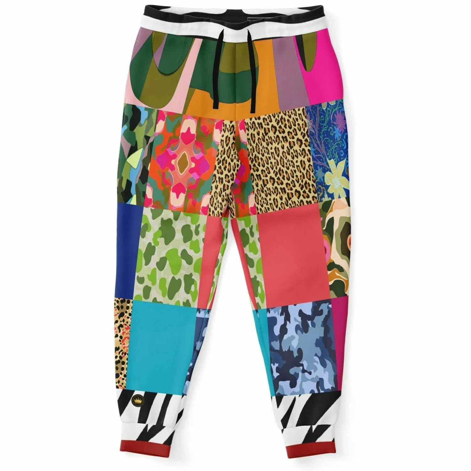 Gypsy Cheetah Multicolor Patchwork Eco-Poly Unisex Joggers