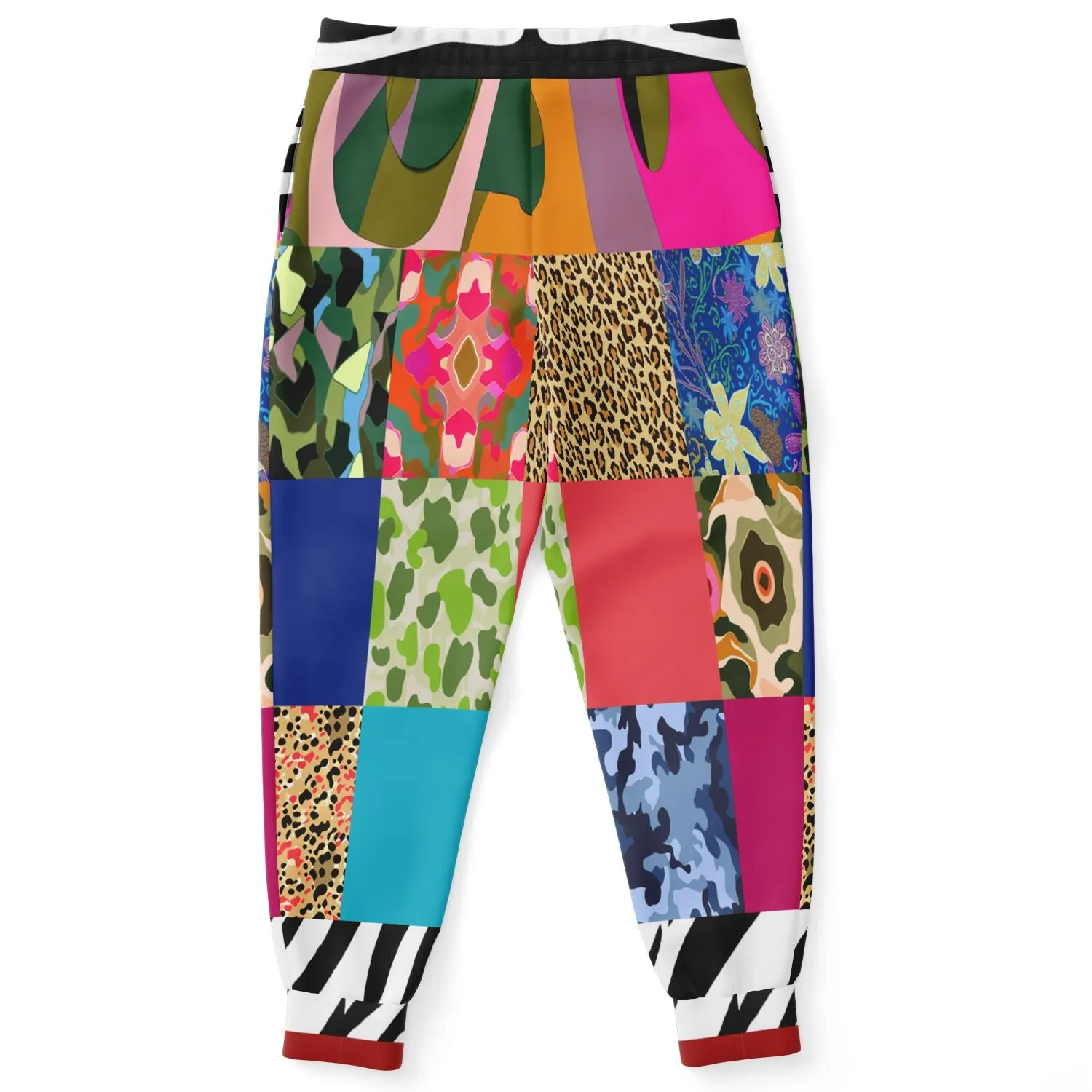 Gypsy Cheetah Multicolor Patchwork Eco-Poly Unisex Joggers