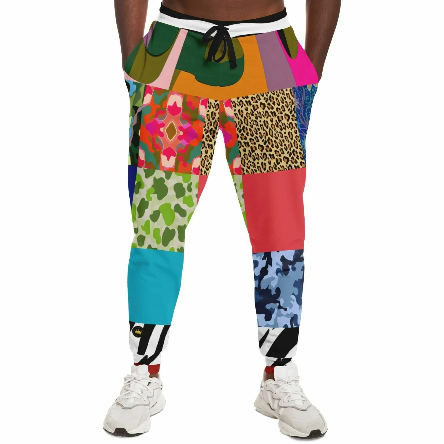 Gypsy Cheetah Multicolor Patchwork Eco-Poly Unisex Joggers