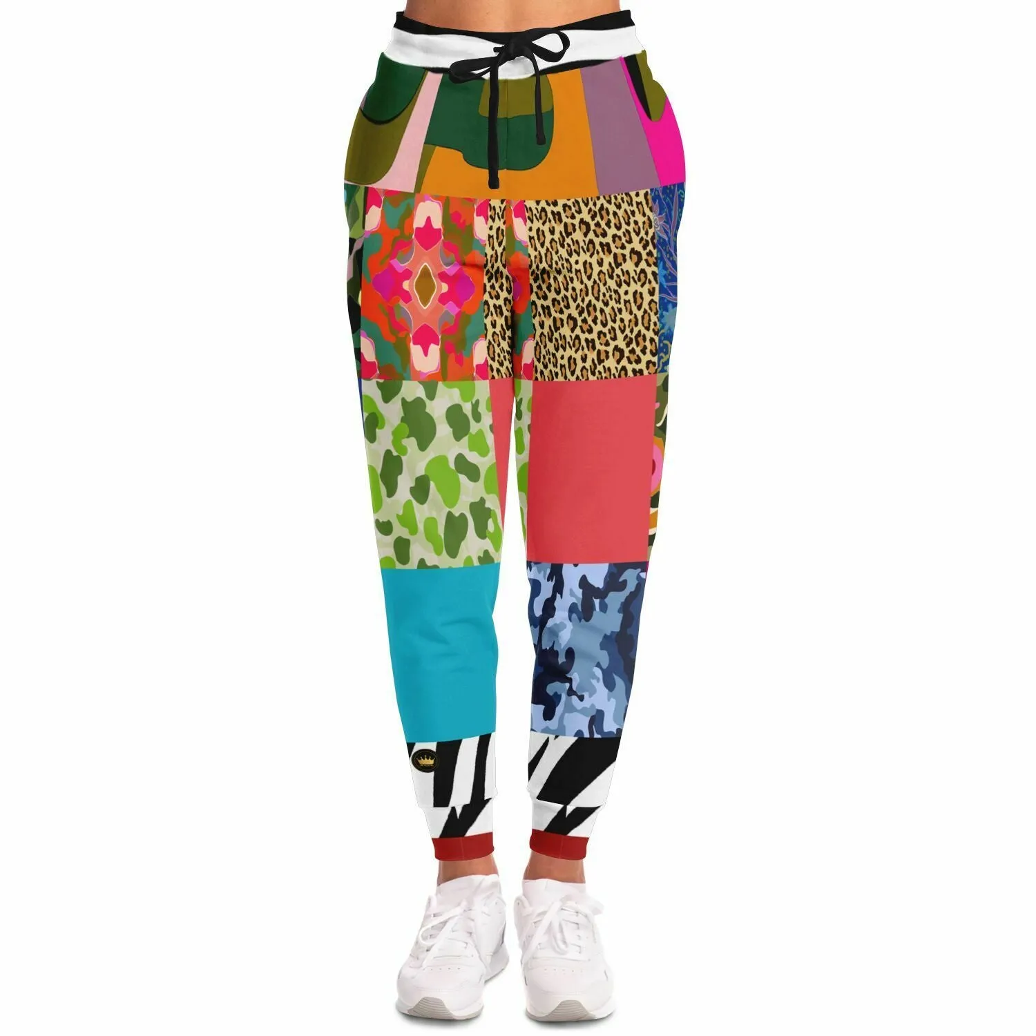 Gypsy Cheetah Multicolor Patchwork Eco-Poly Unisex Joggers