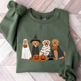 Halloween Dogs Printed Sweatshirt