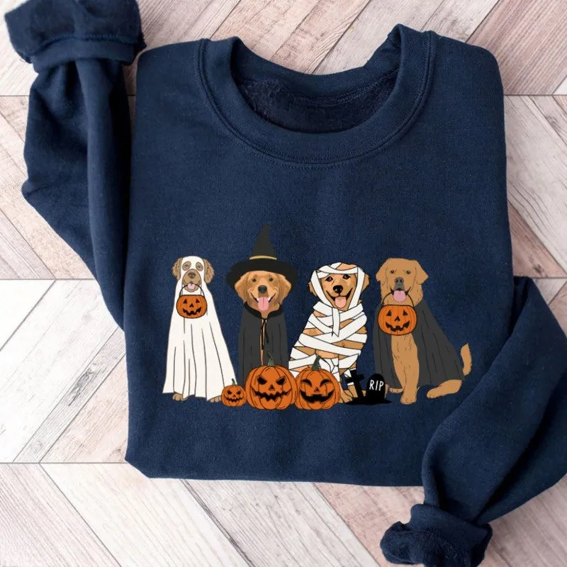 Halloween Dogs Printed Sweatshirt