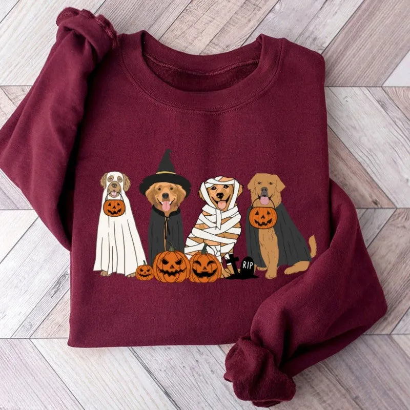 Halloween Dogs Printed Sweatshirt