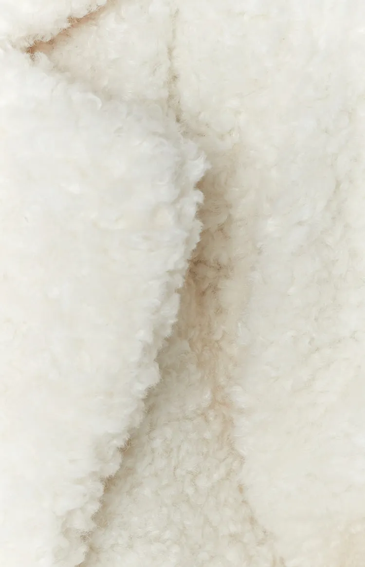 Harlen White Teddy Coat