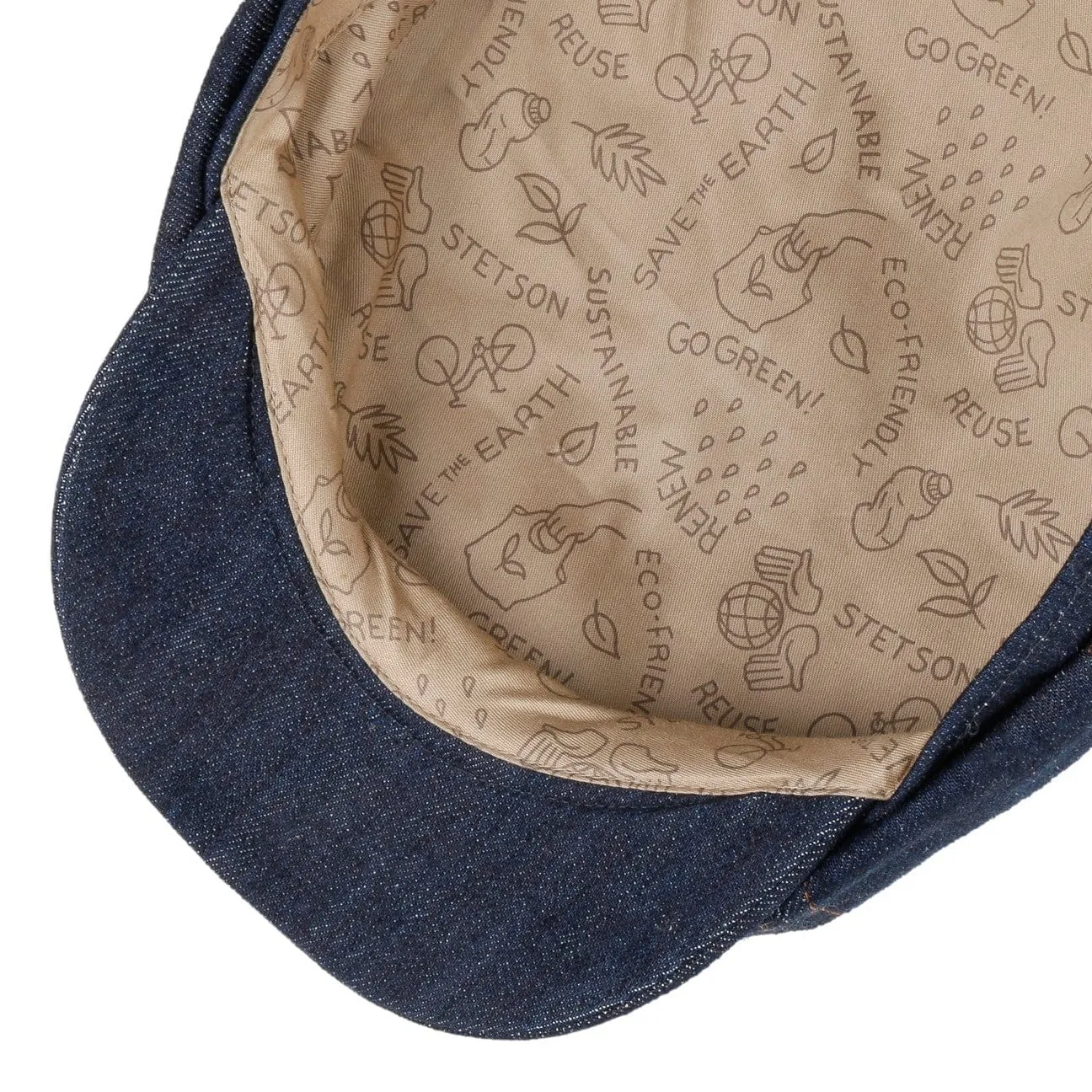 Hatteras Denim Sustainable Flat Cap by Stetson