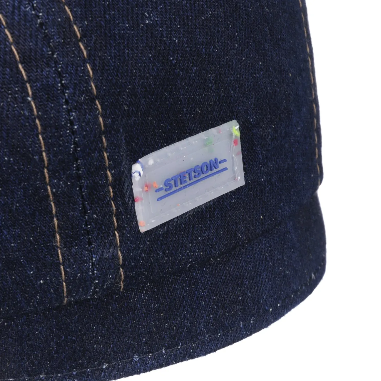 Hatteras Sustainable Denim Flat Cap by Stetson