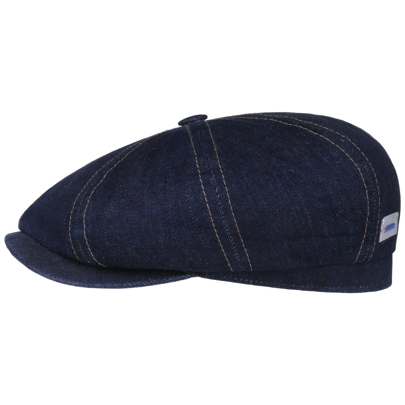 Hatteras Sustainable Denim Flat Cap by Stetson