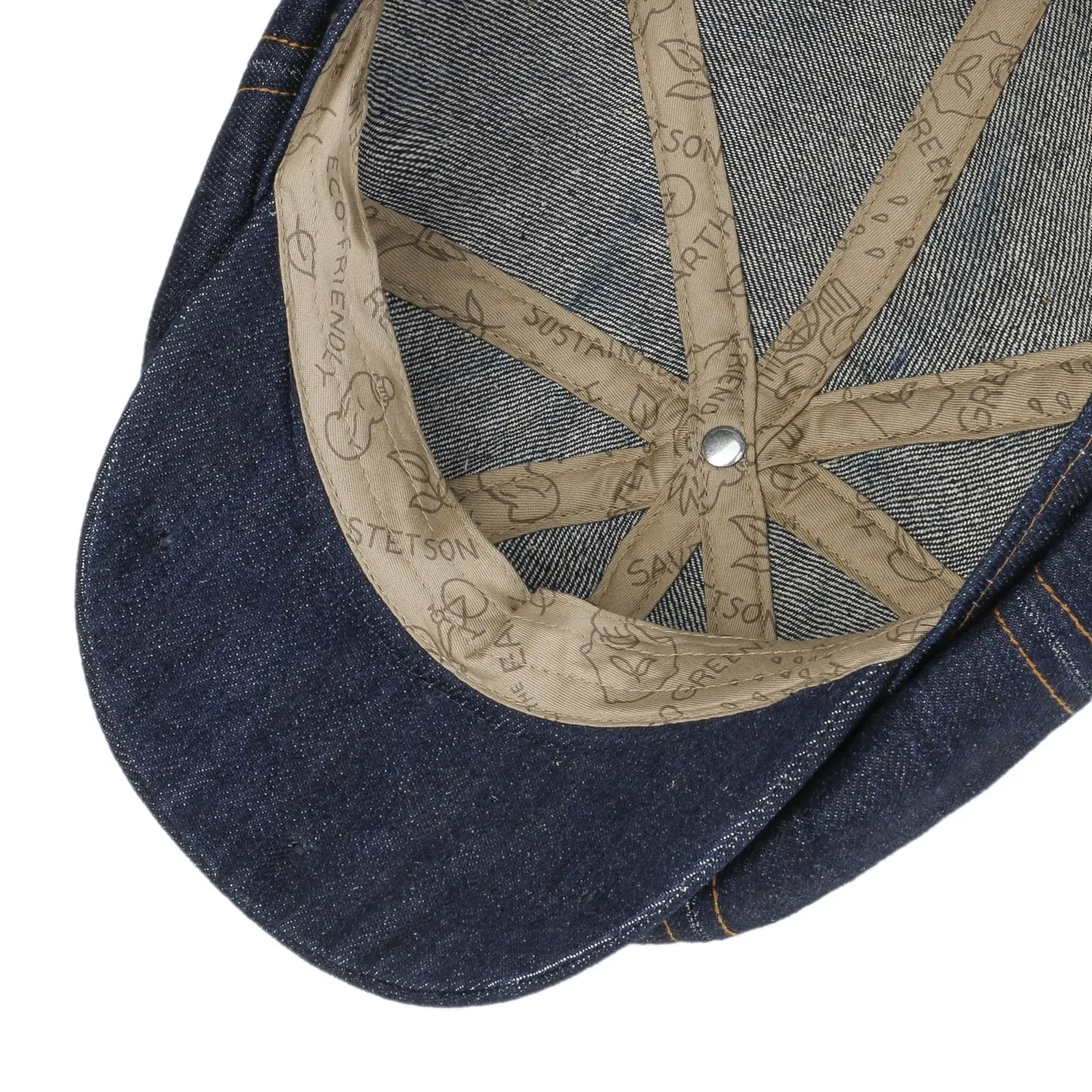 Hatteras Sustainable Jeans Flat Cap by Stetson