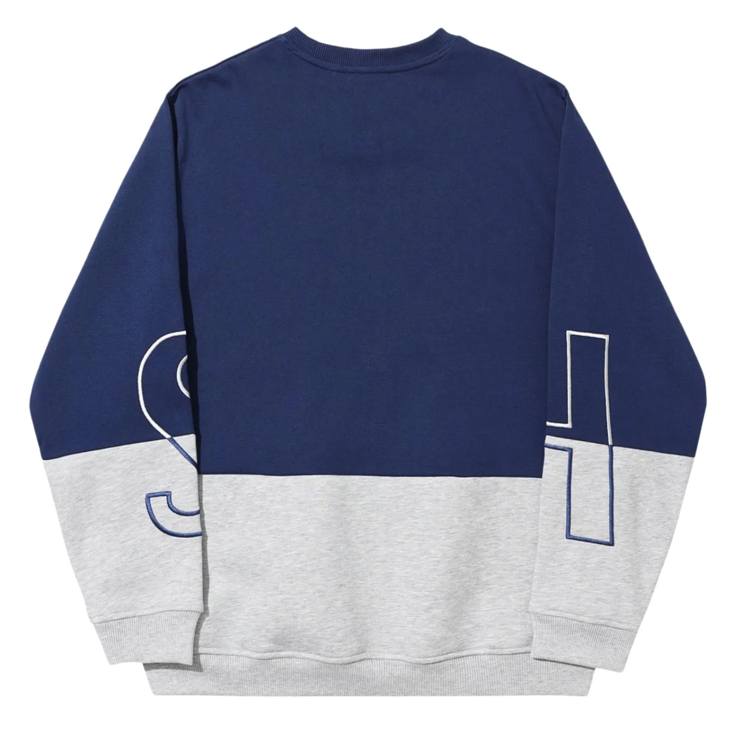 Helas Negative Crewneck Sweatshirt - Heather Grey Navy