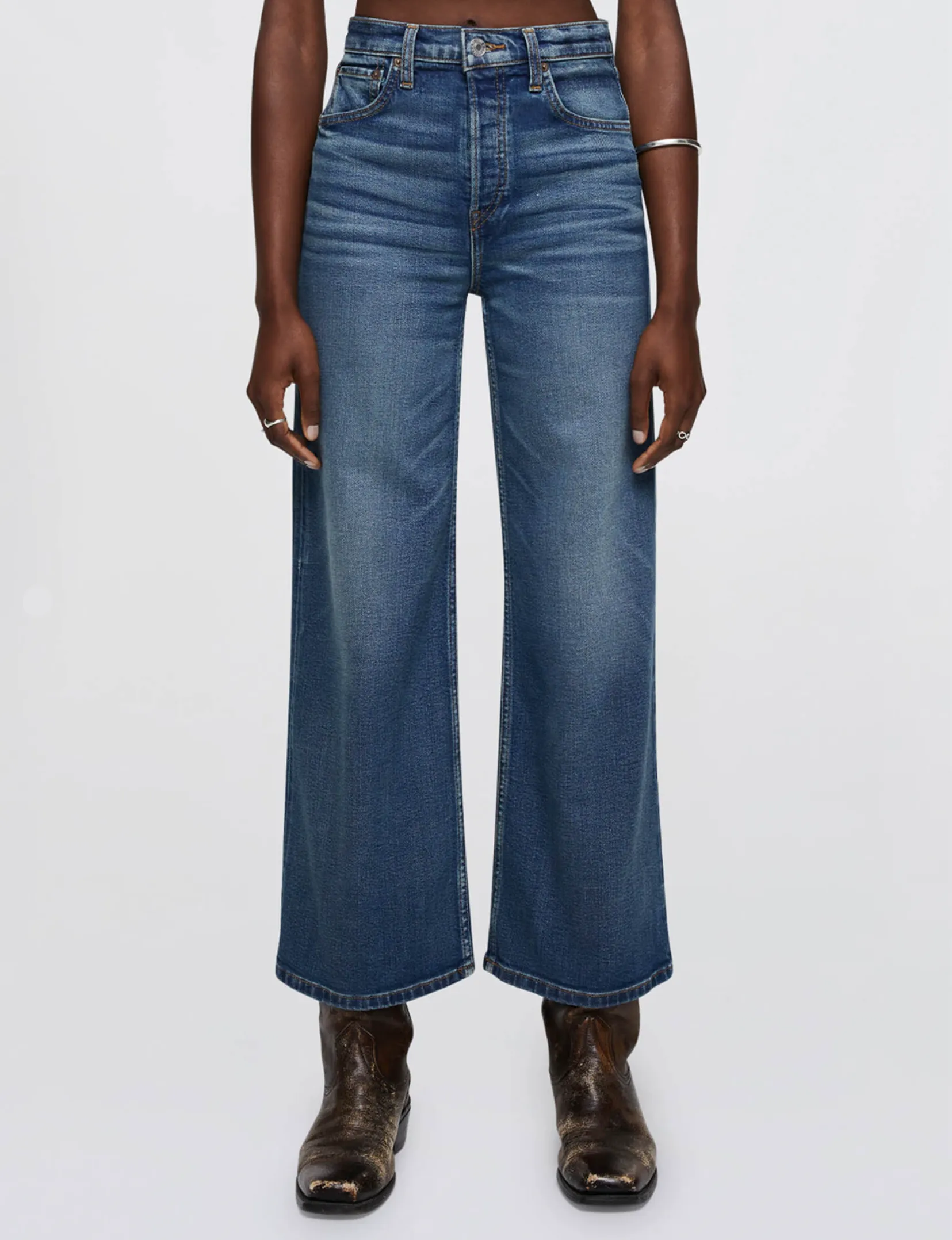 High Rise Cropped Wide Leg, Crafted Indigo