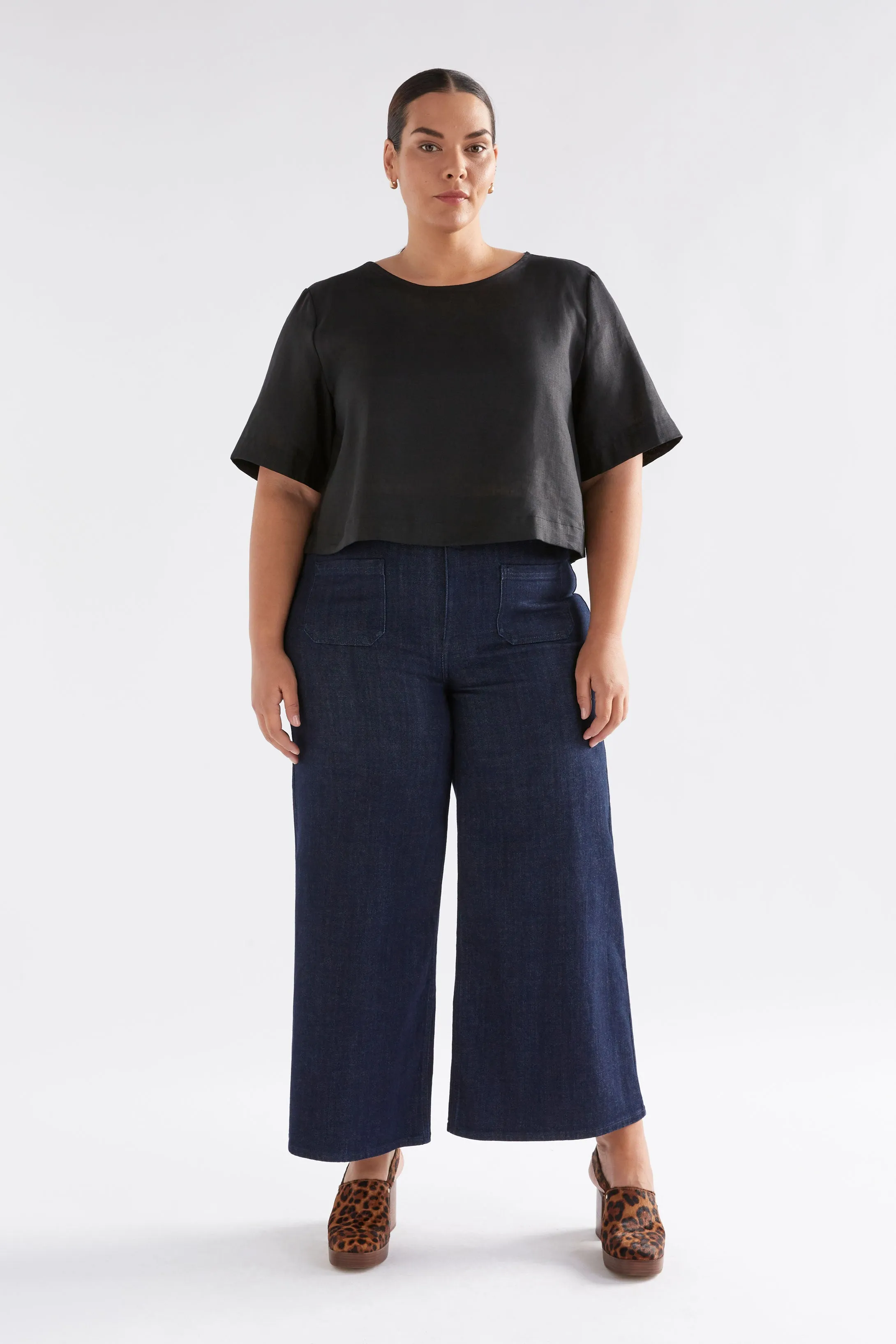 Honnor Linen Top Black