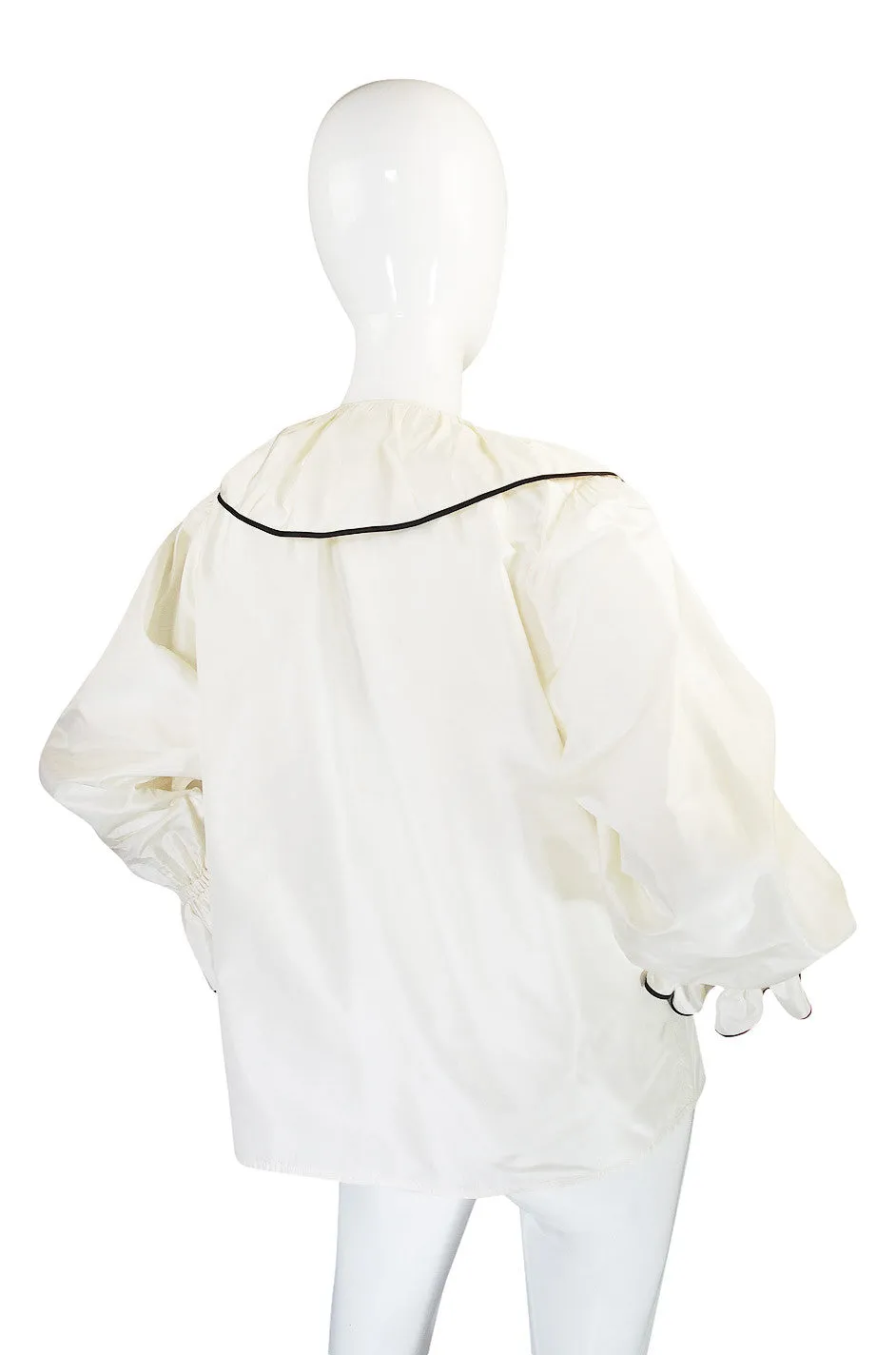 Iconic 1970s Yves Saint Laurent Silk Russian Top