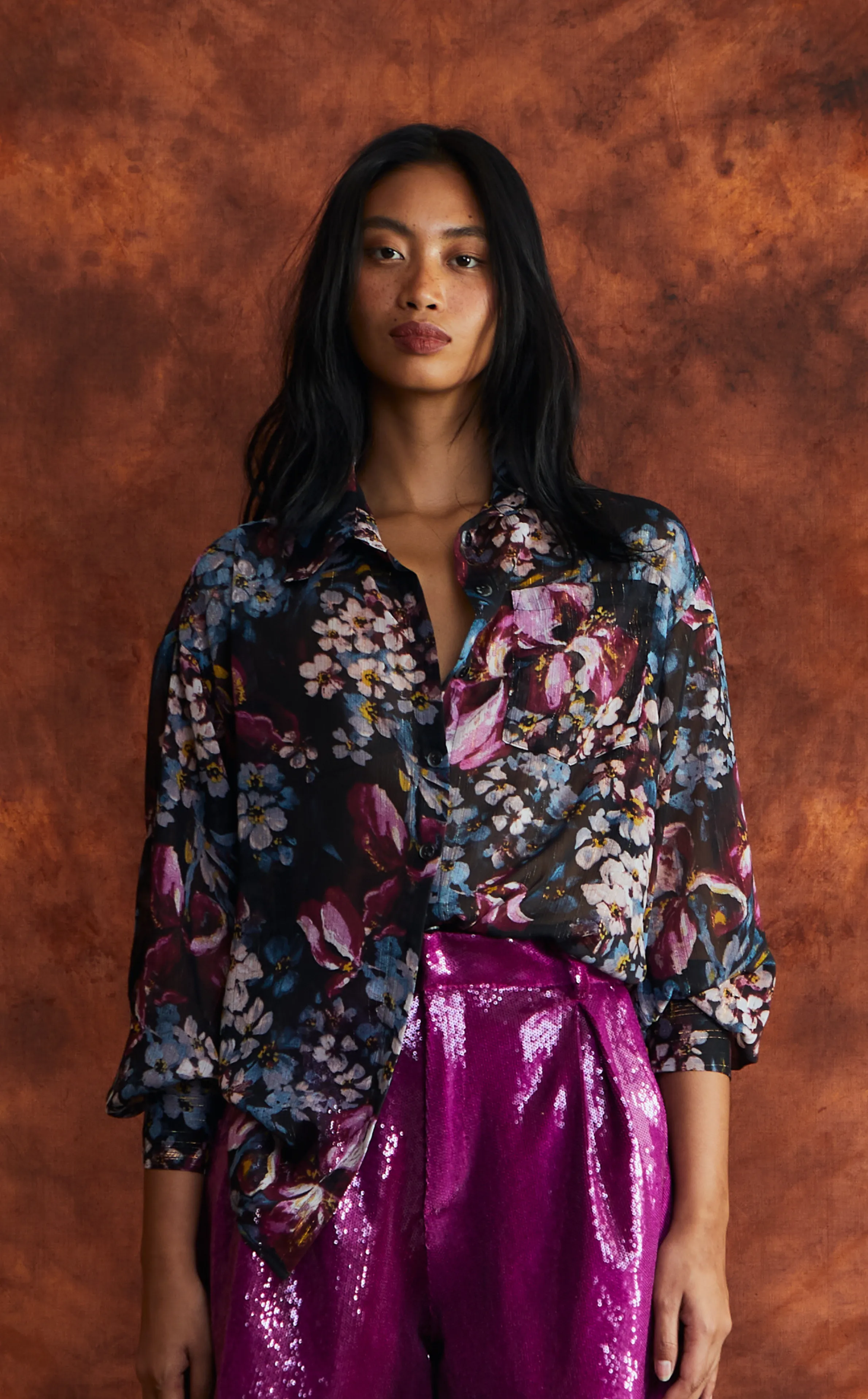 JAIPUR TOP - BLACK FLORAL