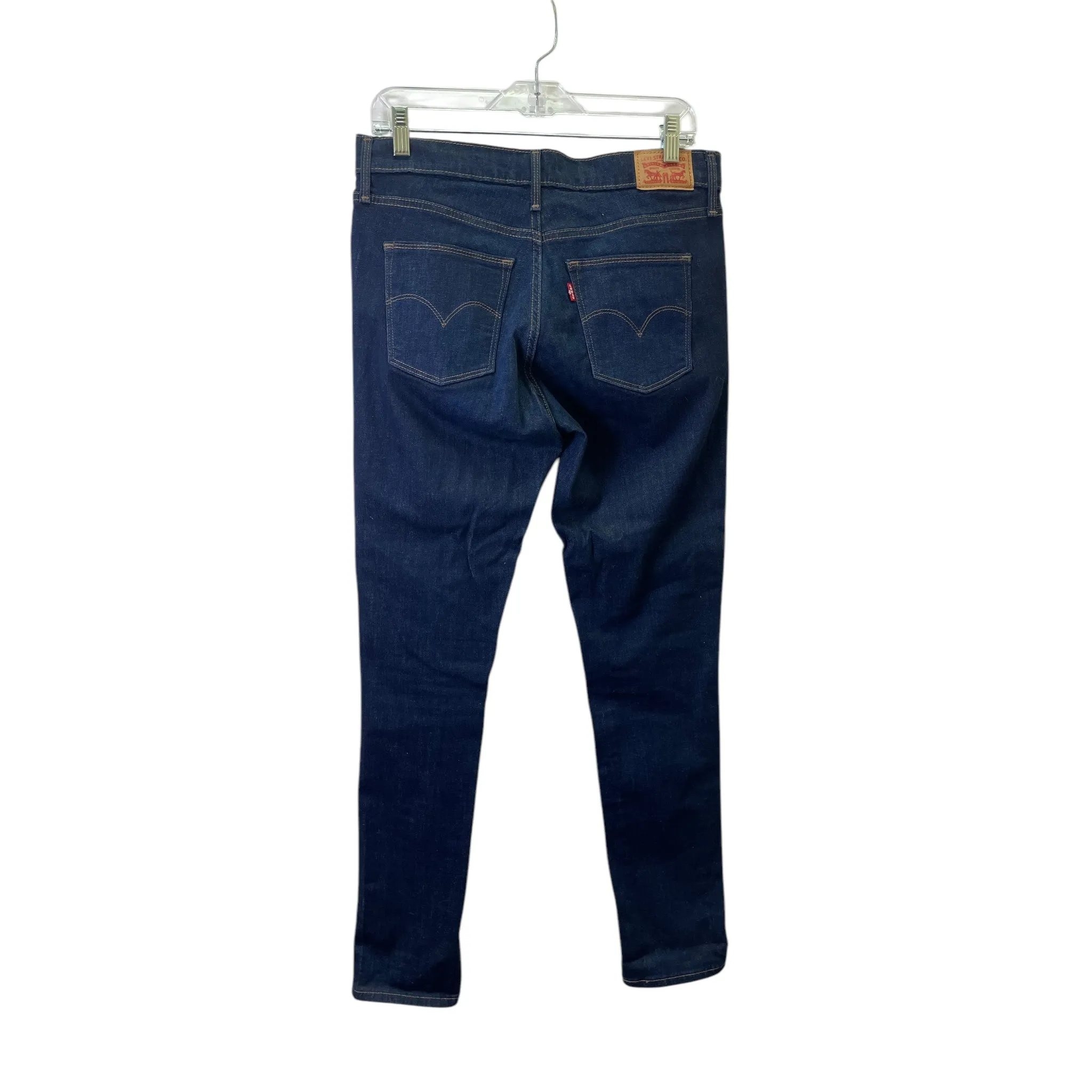 Jeans Skinny By Levis In Blue Denim, Size:12