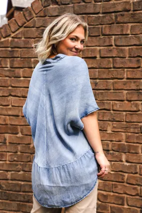 Jenna Oversized Denim Blouse