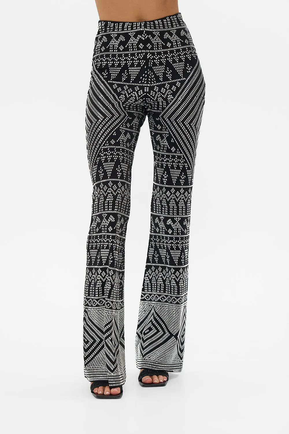 JERSEY FLARE PANT WITH ALL OVER HOTFIX THE EGYPT EFFECT