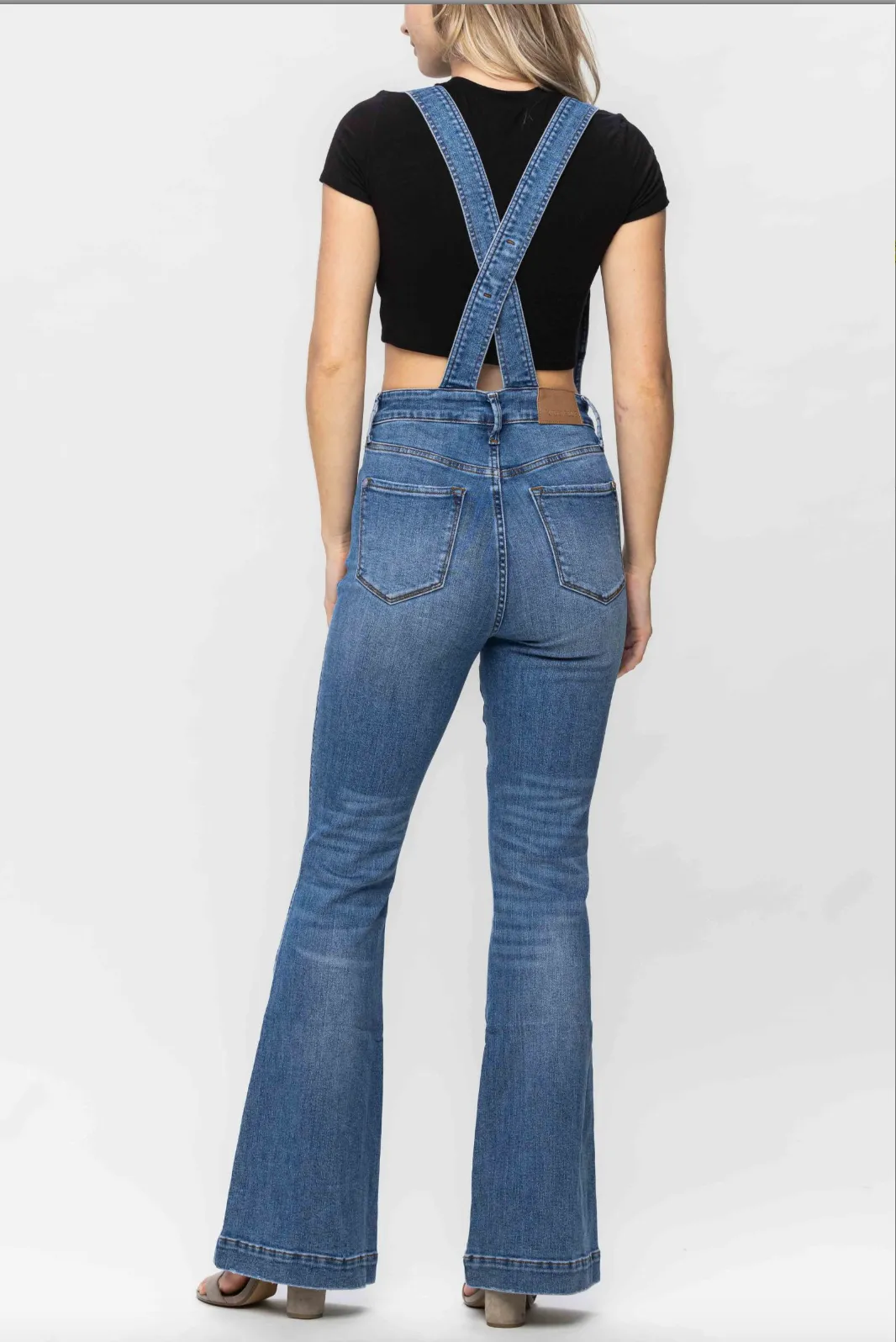 Judy Blue Tummy Control Overall Flare Jeans