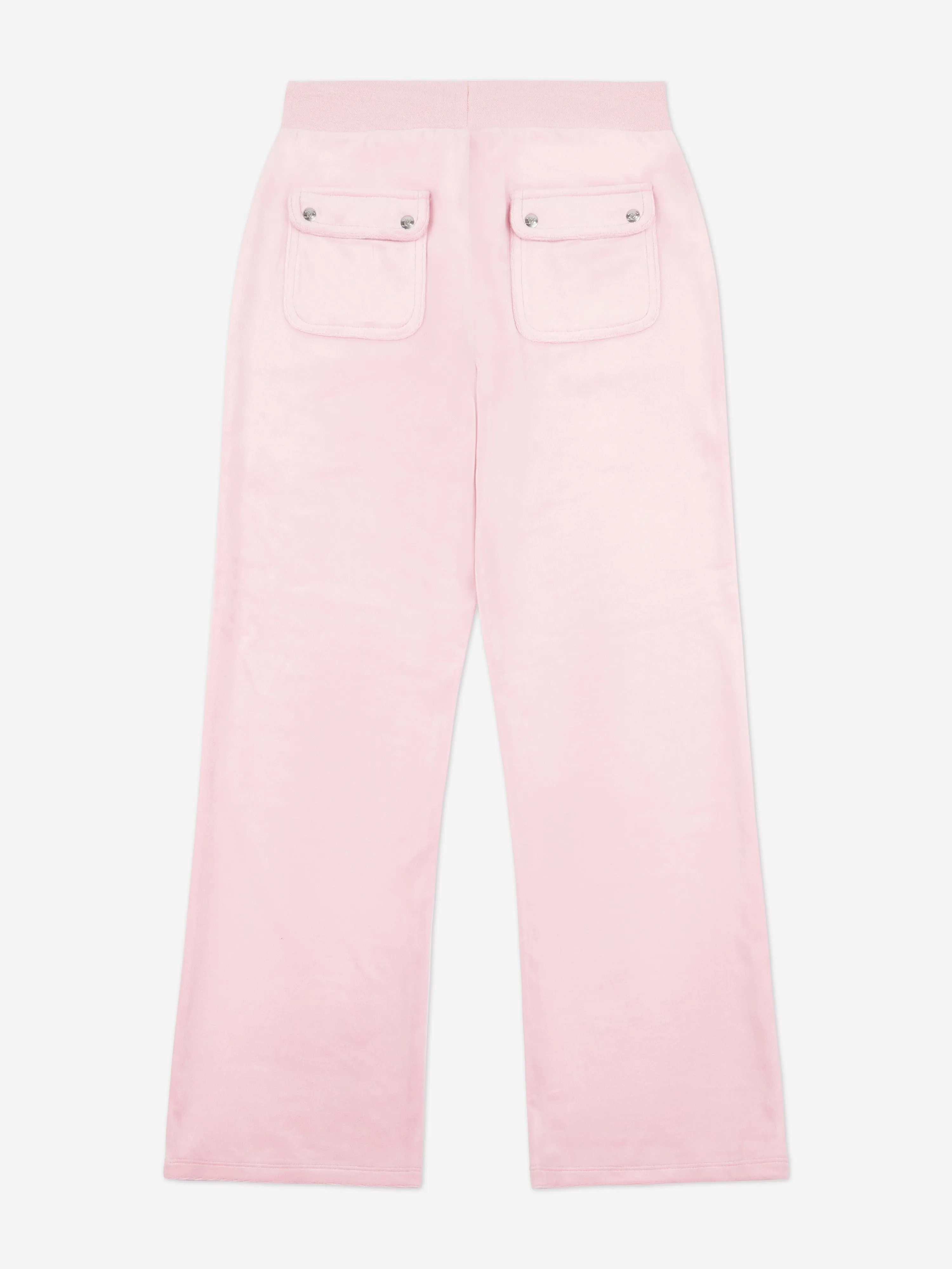 Juicy Couture Girls Diamante Logo Wide Leg Joggers in Pink