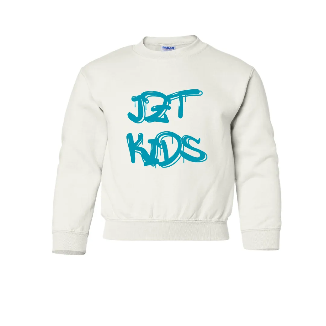 JZT KIDS Graffiti Drip Crew Neck Sweatshirt -Youth