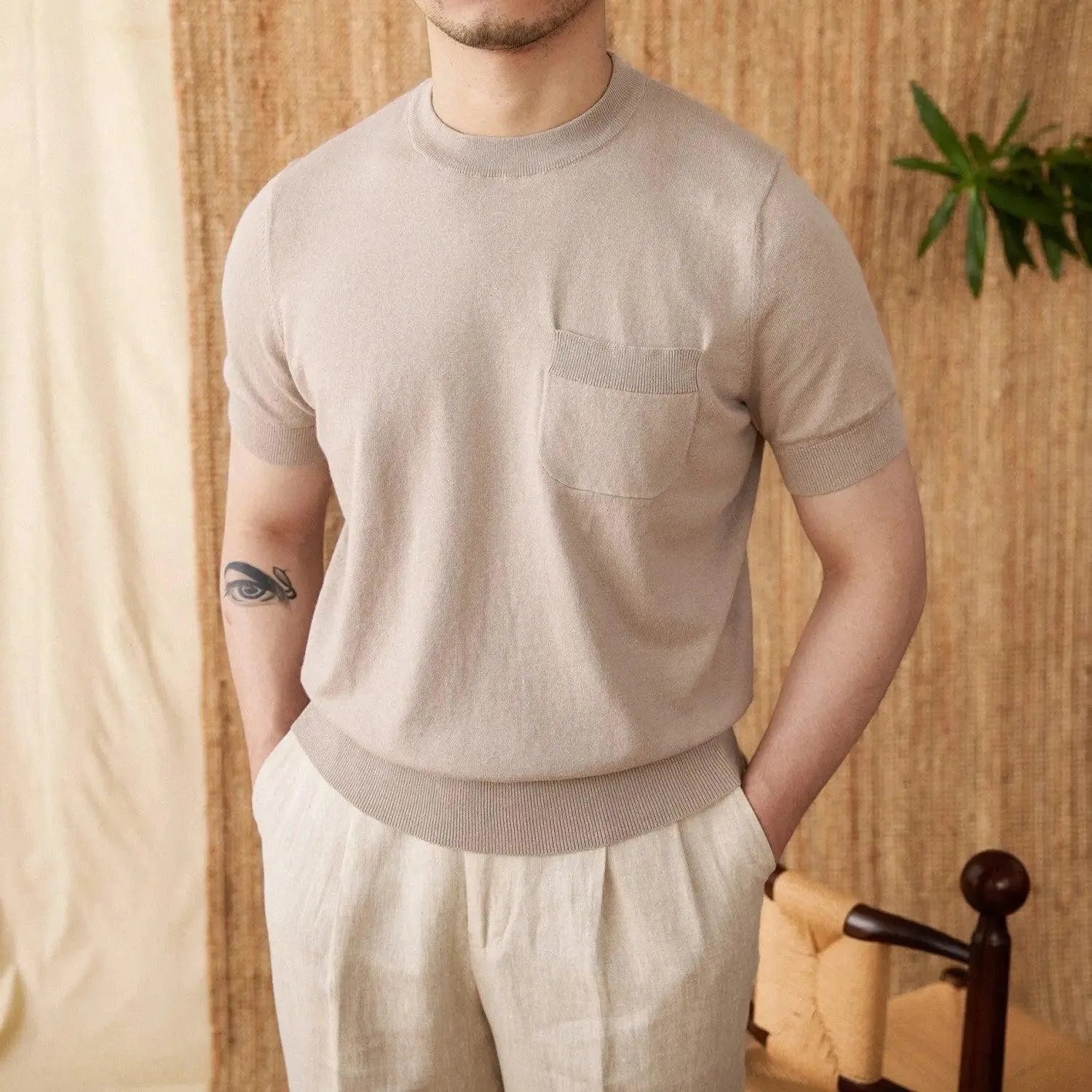 Knitted T-shirt for Men, Knitted T-shirt