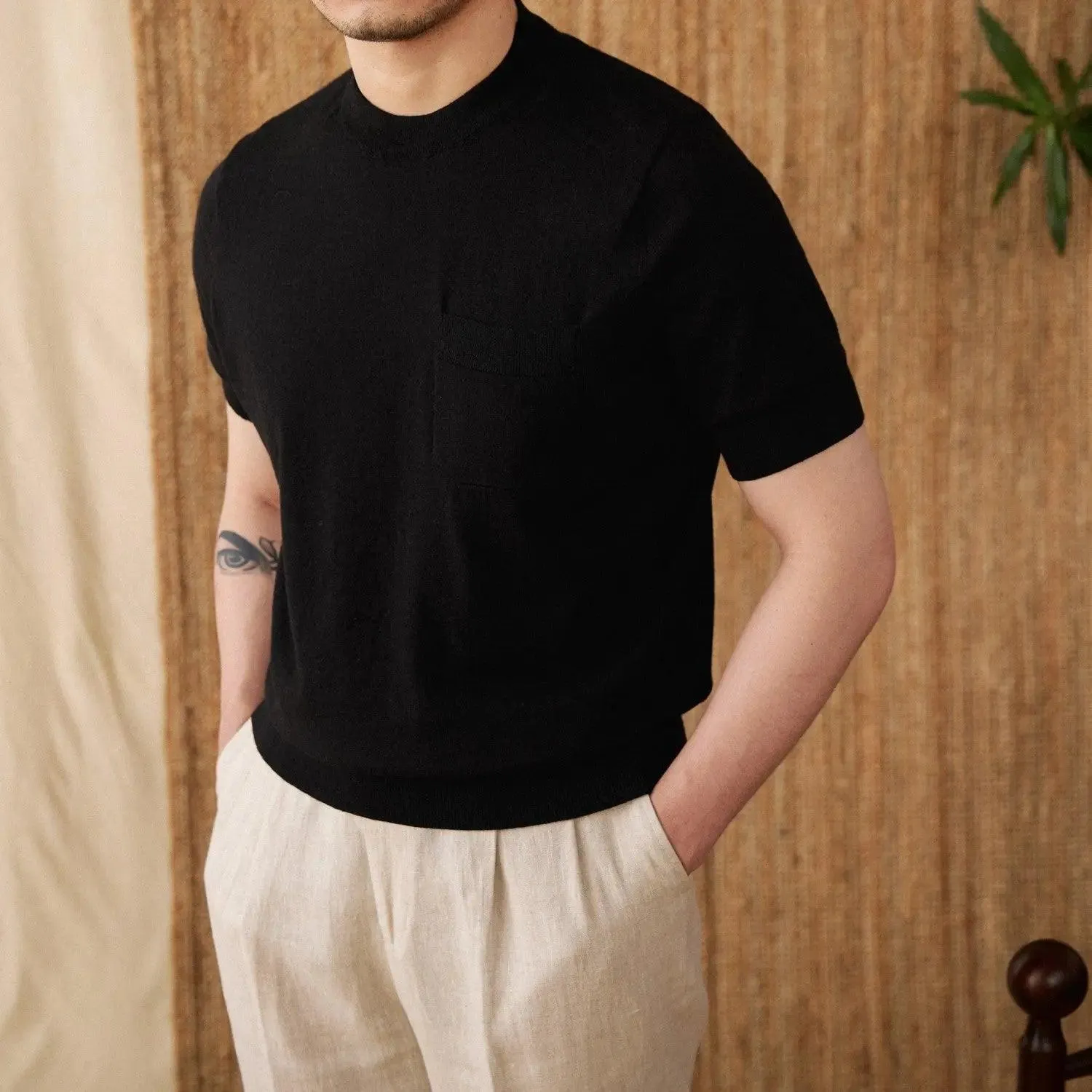 Knitted T-shirt for Men, Knitted T-shirt