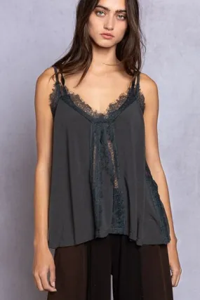 Lace Detail V-Neck Cami