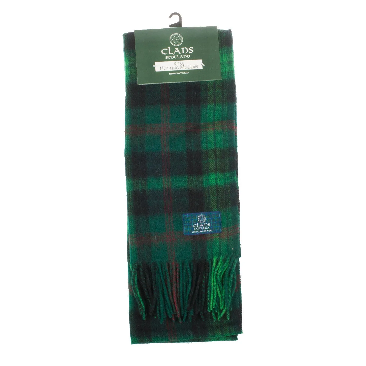 Lambswool Scottish Tartan Clan Scarf  Ross Hunting