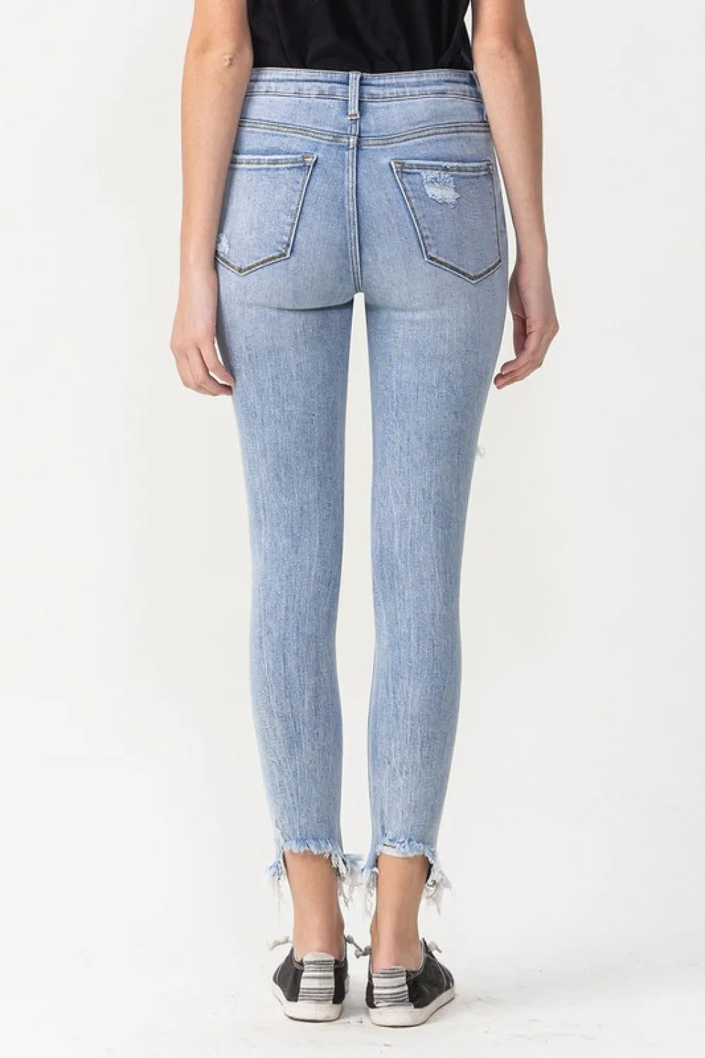 Lauren Distressed High Rise Skinny Jeans