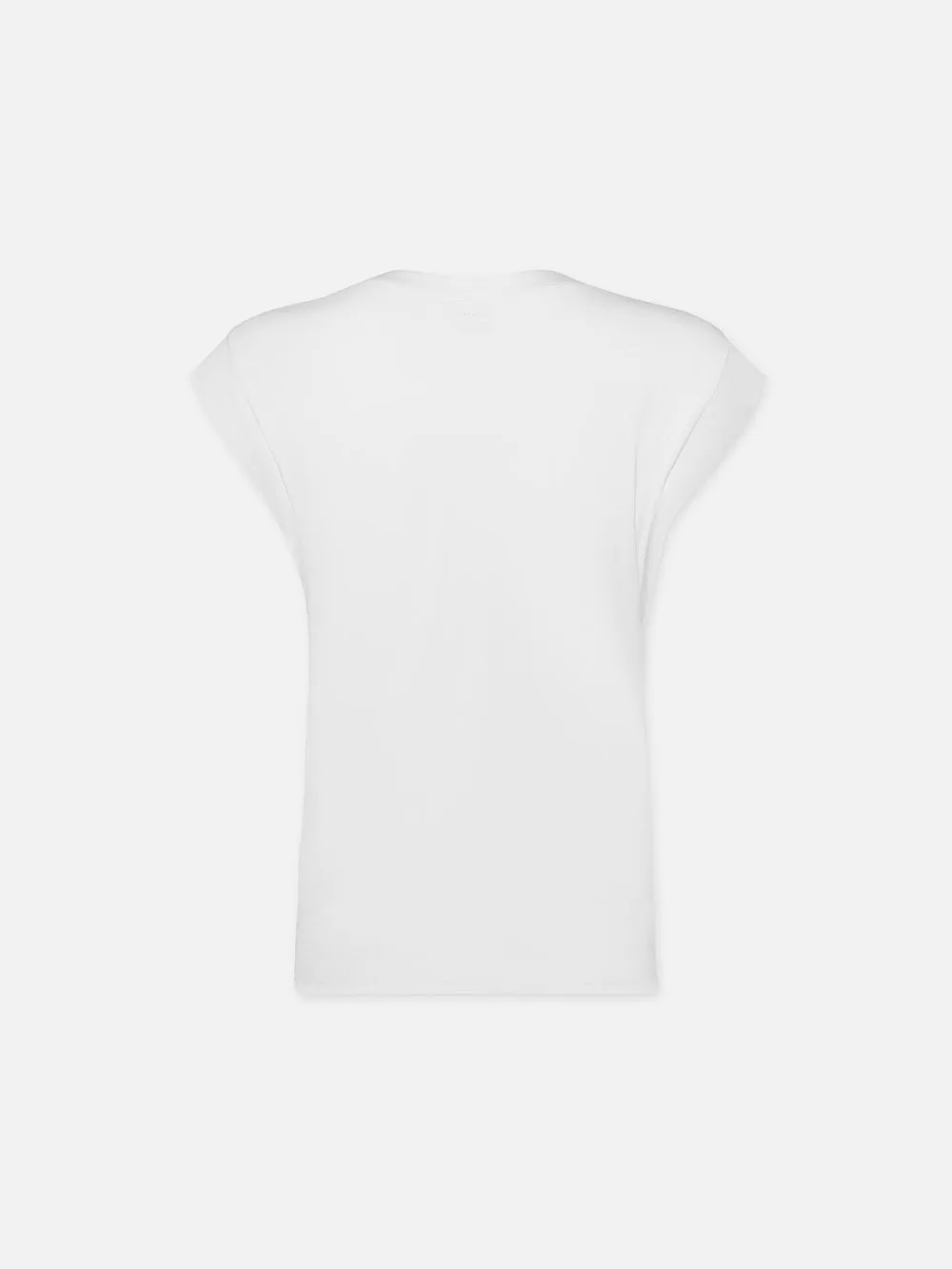 Le Mid Rise V Neck Tee -- Blanc