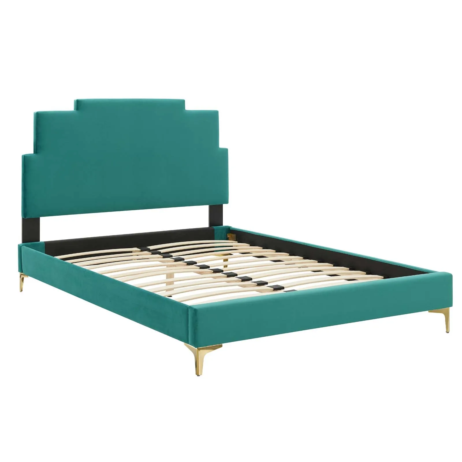 Lindsey Performance Velvet Platform Bed