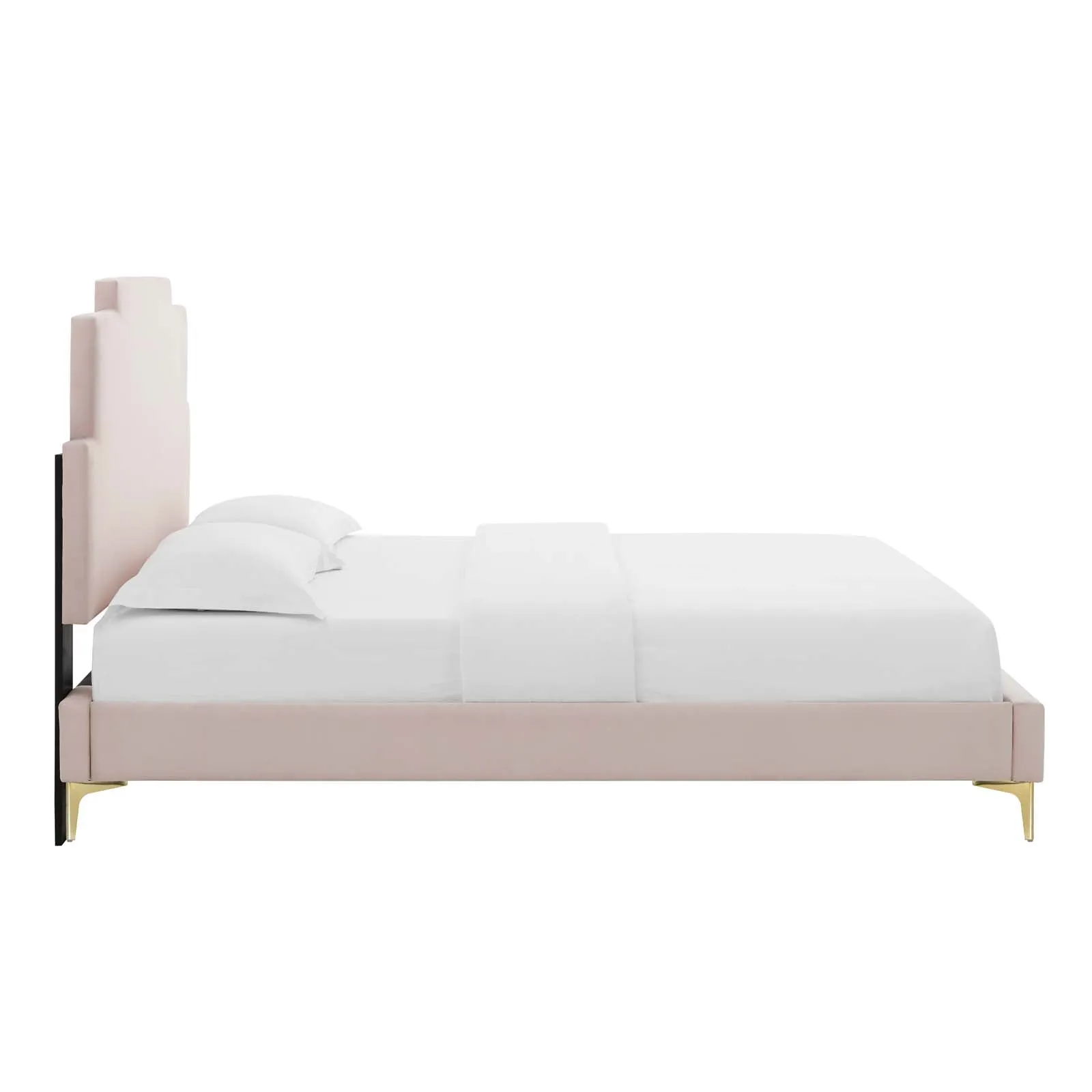 Lindsey Performance Velvet Platform Bed