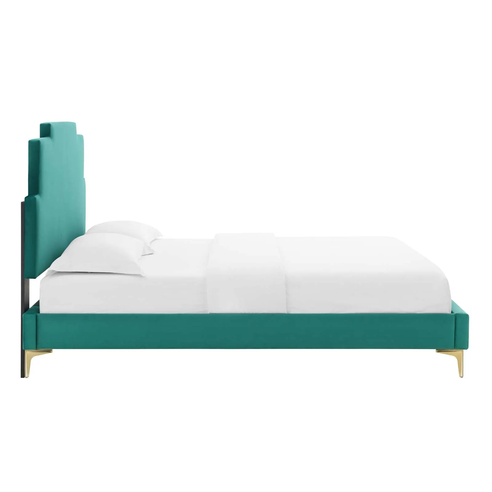 Lindsey Performance Velvet Platform Bed