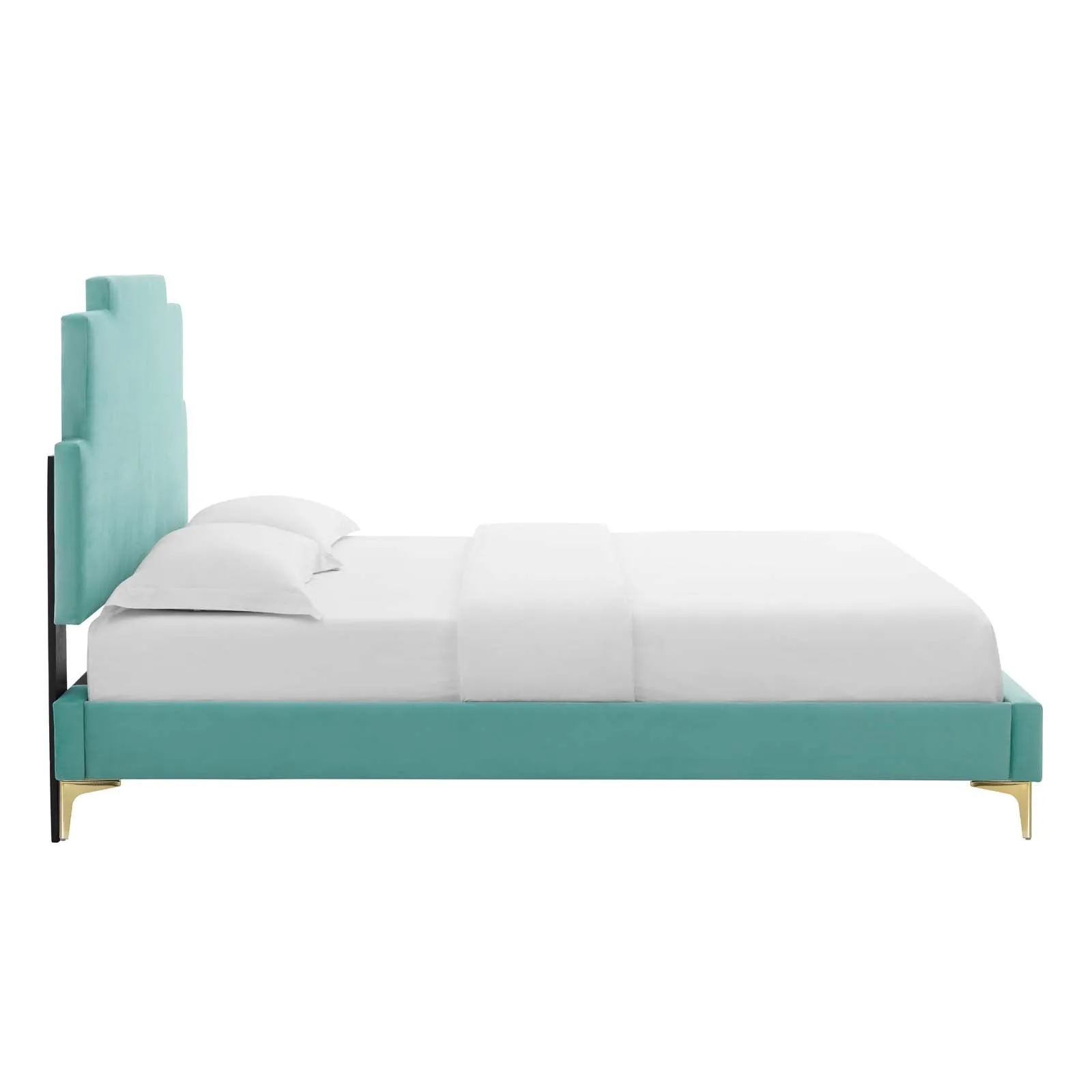 Lindsey Performance Velvet Platform Bed